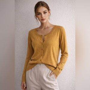 GAP Women's Golden Cardigan Sweater